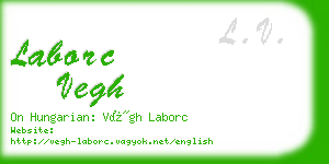laborc vegh business card